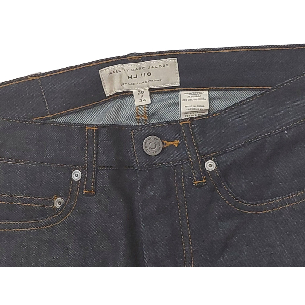 NEW MARC by MARC JACOBS MJ 110 Low Rise Slim Straight Leg Blue Jeans 28x34 - Picture 10 of 16